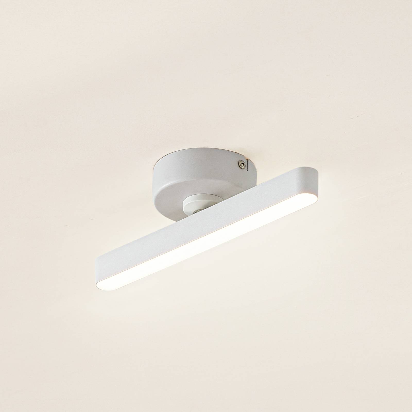 Lindby spot LED Eldrin blanc 8,3W à 1 lampe fer