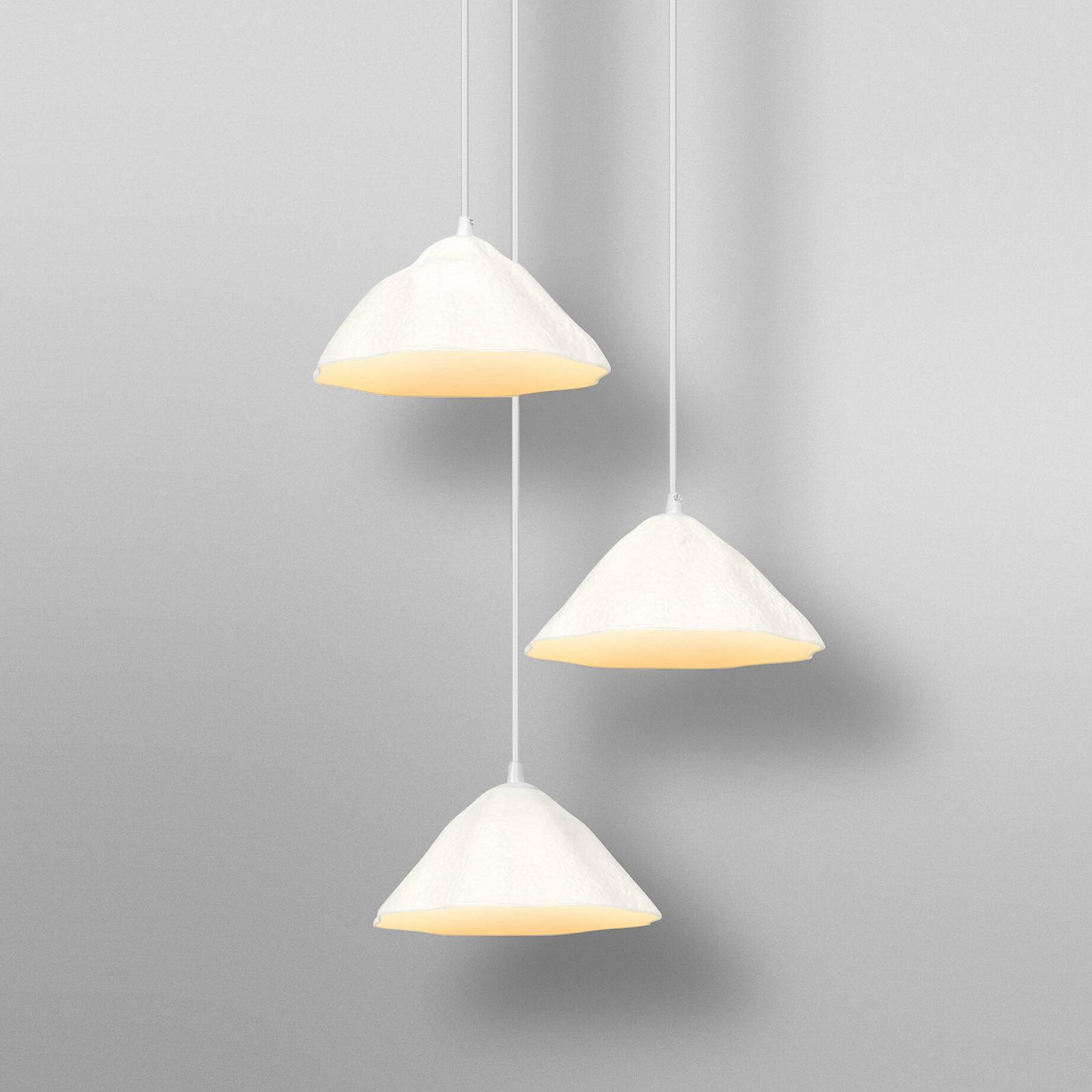 Żyrandol OSRAM Decor Lotus Leaf, 3-punktowa, biała, papier, E14