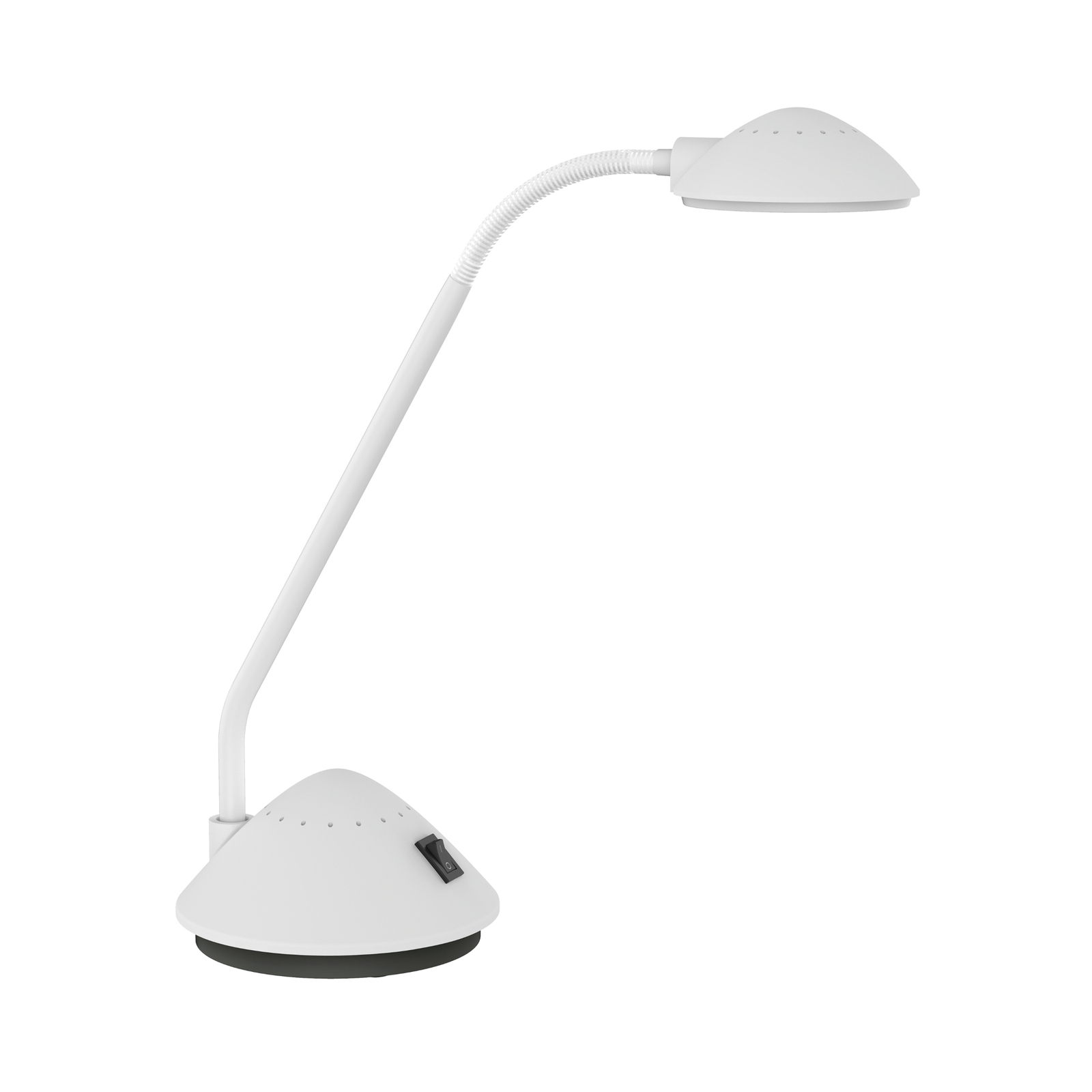 Lámpara de mesa LED MAULarc brazo flexible, blanco