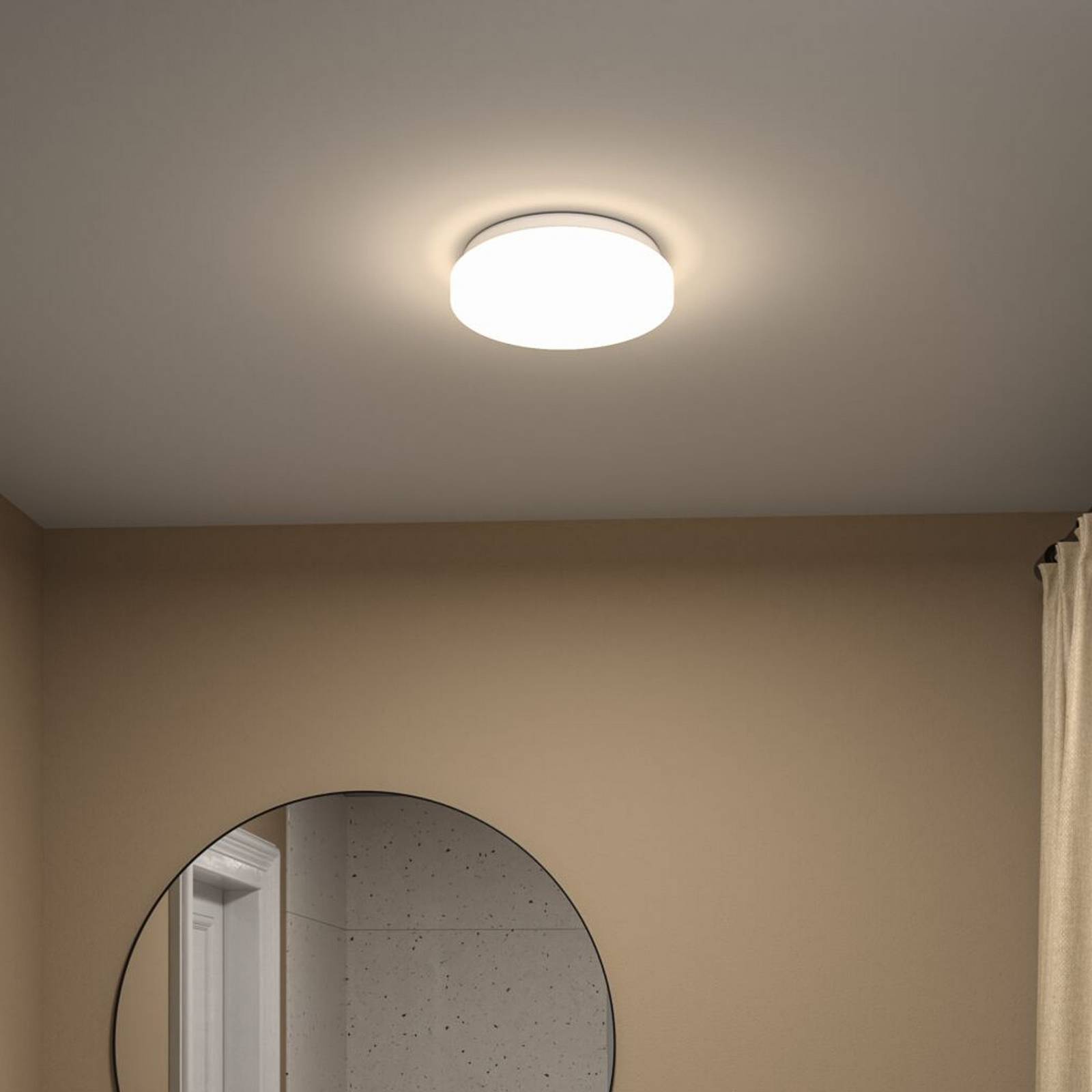 Lampa sufitowa LED Paulmann Luiana, biała, z czujnikiem, IP44