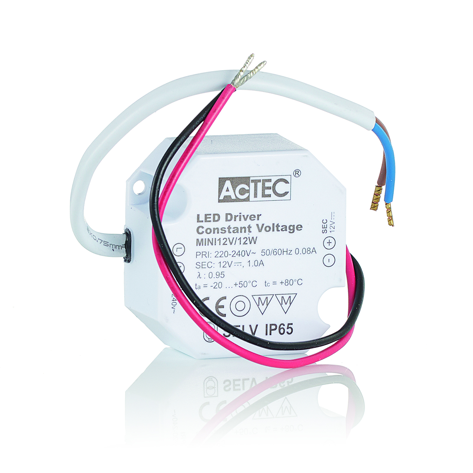 AcTEC Mini LED-Treiber CV 12V, 12W, IP65