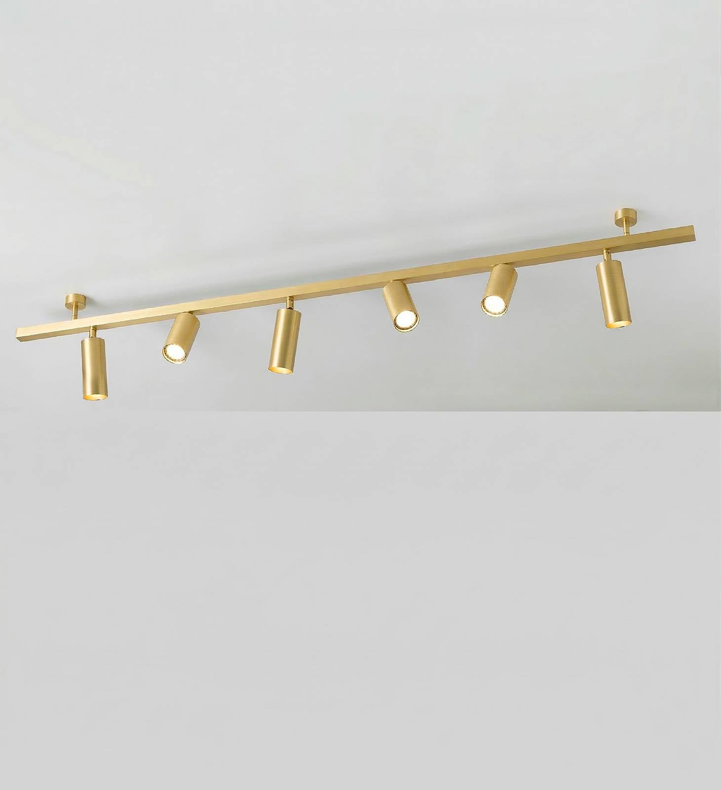 Cremasco Plafonnier 7535, laiton satiné, à 6 lampes, GU10