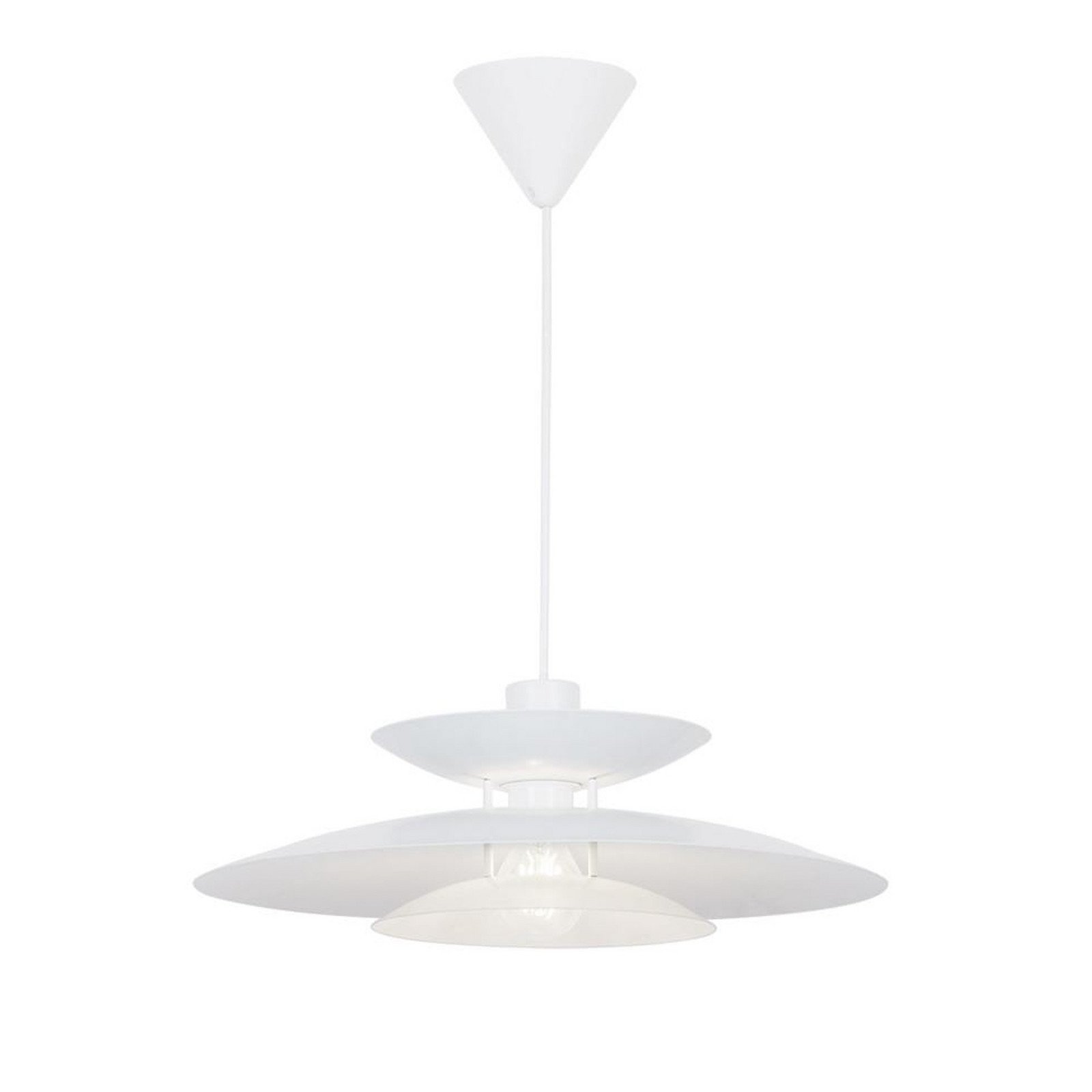 Viokef Lampă suspendată Nino albă Ø 45 cm metal - Camera de zi / sufragerie - Modern