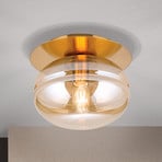 Deckenleuchte Richard mit mundgeblasenem Glas