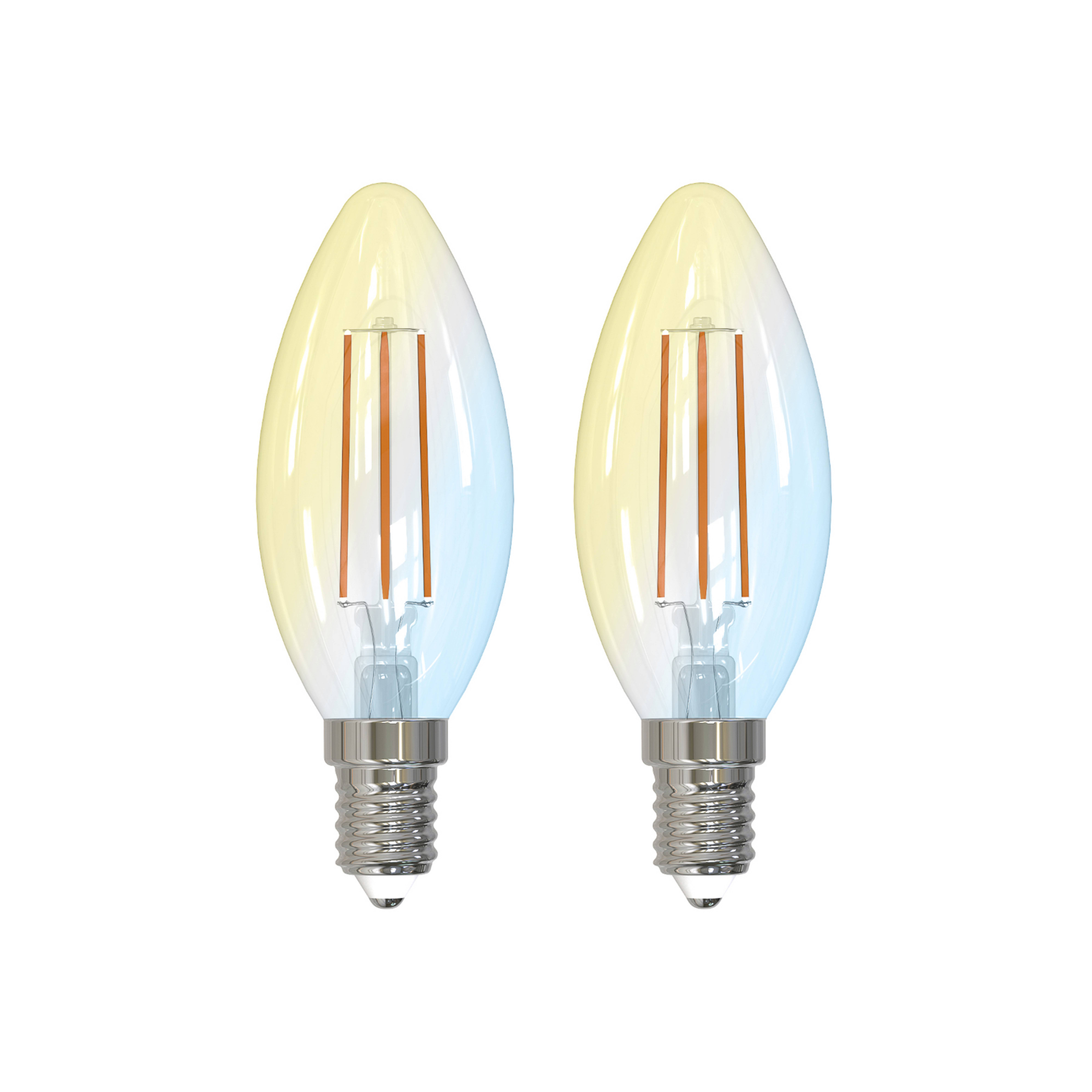 LUUMR Smart LED lampadina a candela set di 2 E14 4.2W CCT chiaro Tuya