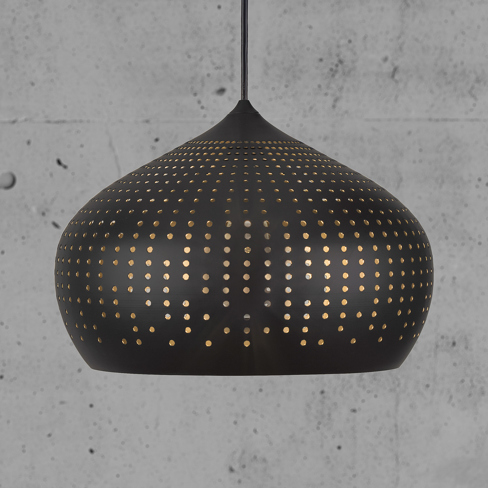 Nordlux Houston pendant light, perforated lampshade, 30 cm, for Living / Dining Room, metal, E27, 40 W, energy efficiency: A++, H: 23 cm