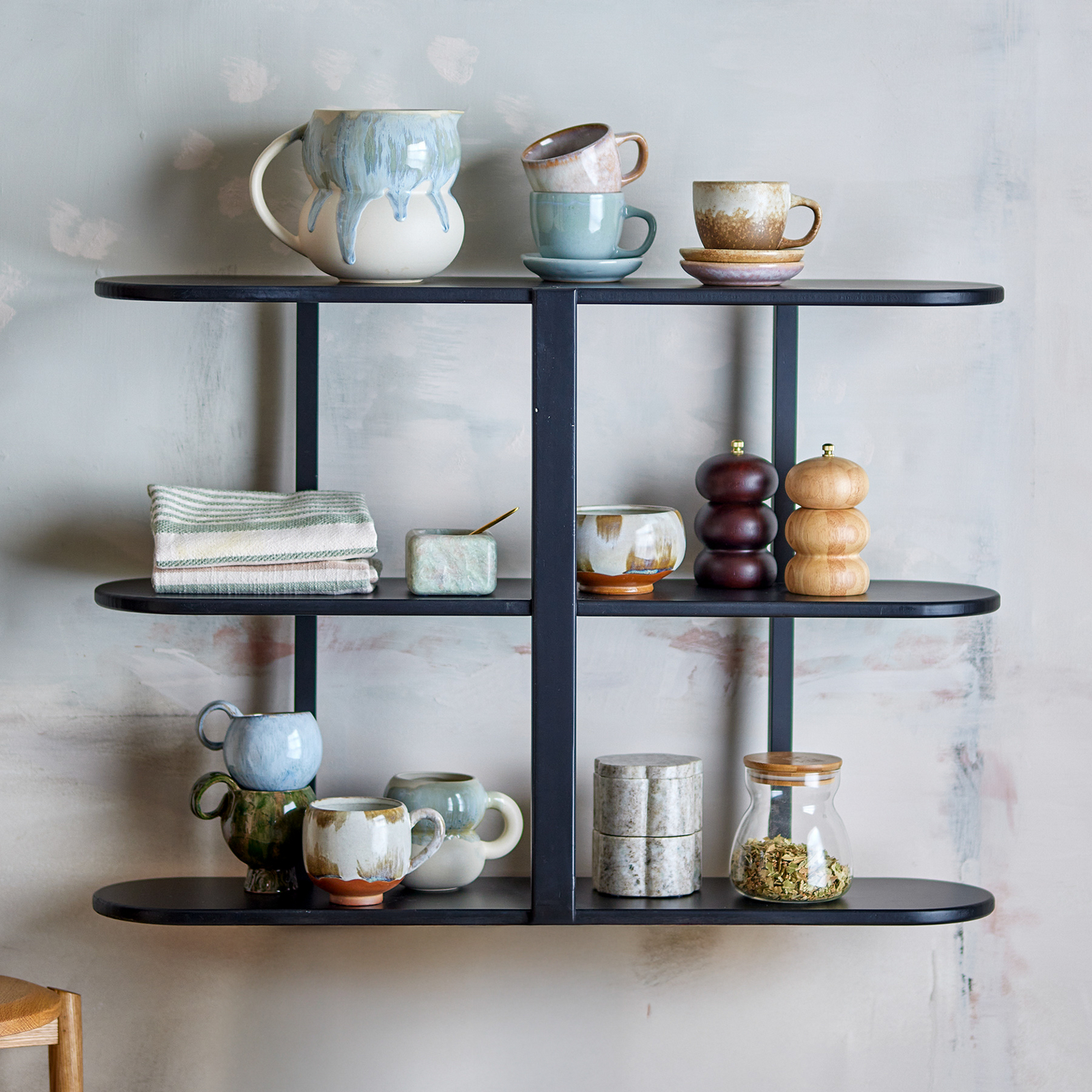 Vicente Regal, MDF, schwarz, Breite 80 cm - BLOOMINGVILLE Vicente Regal, MDF, schwarz, Breite 80 cm - BLOOMINGVILLE