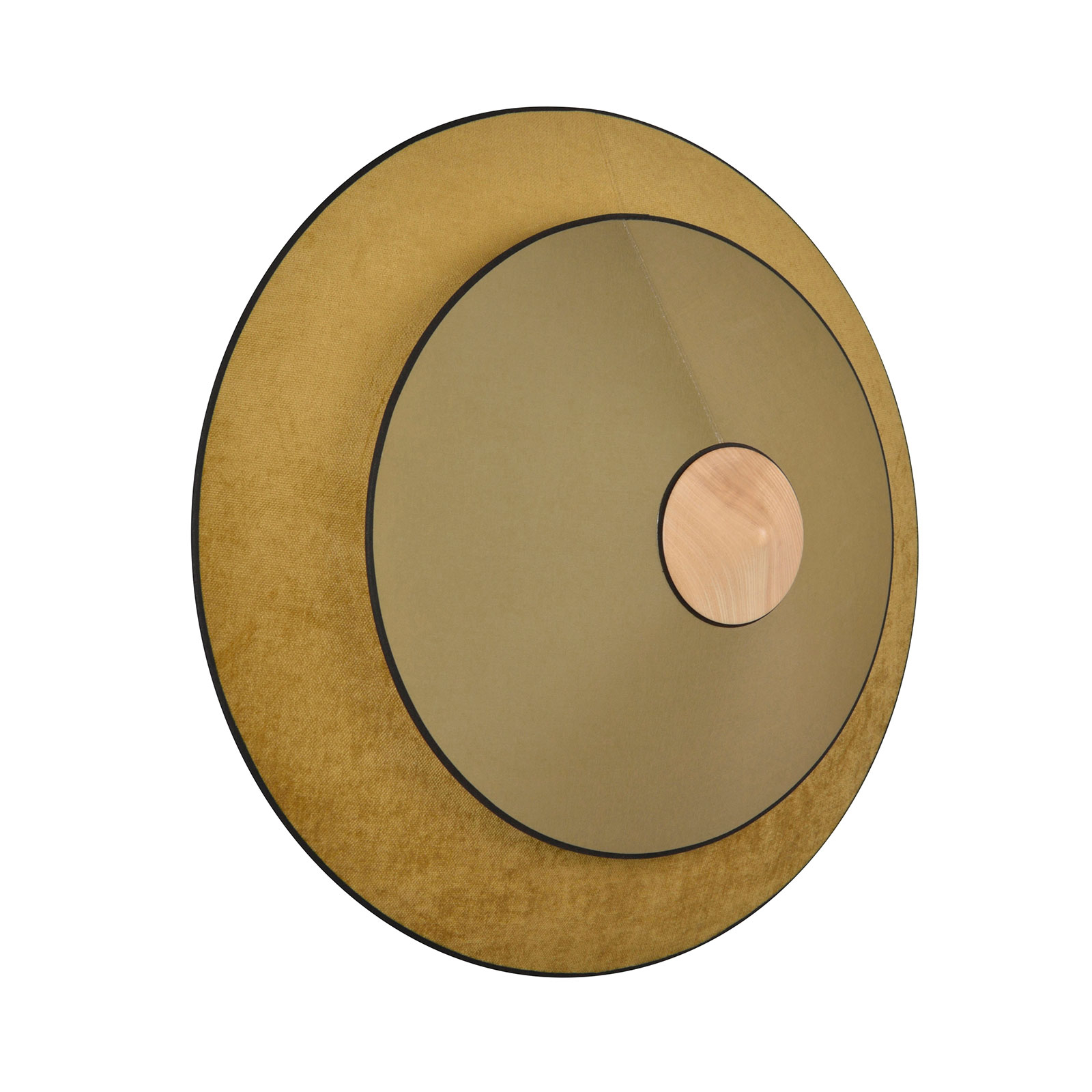 Forestier Cymbal S LED wall light, bronze, for Living / Dining Room, metal, velvet, linen, 18 W, energy efficiency: A+