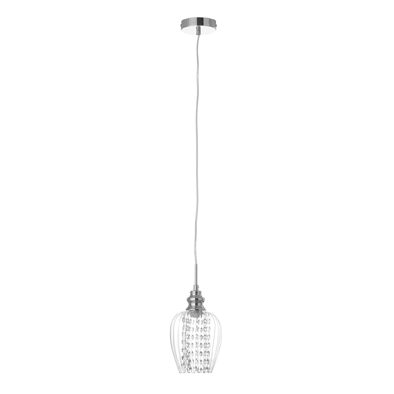 Maytoni 1-bulb glass pendant light Blues, for Living / Dining Room, metal, moulded glass, crystal, E14, 40 W, energy efficiency: A++