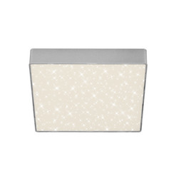Lampa sufitowa LED Flame Star, 21,2 x 21,2 cm, srebrna