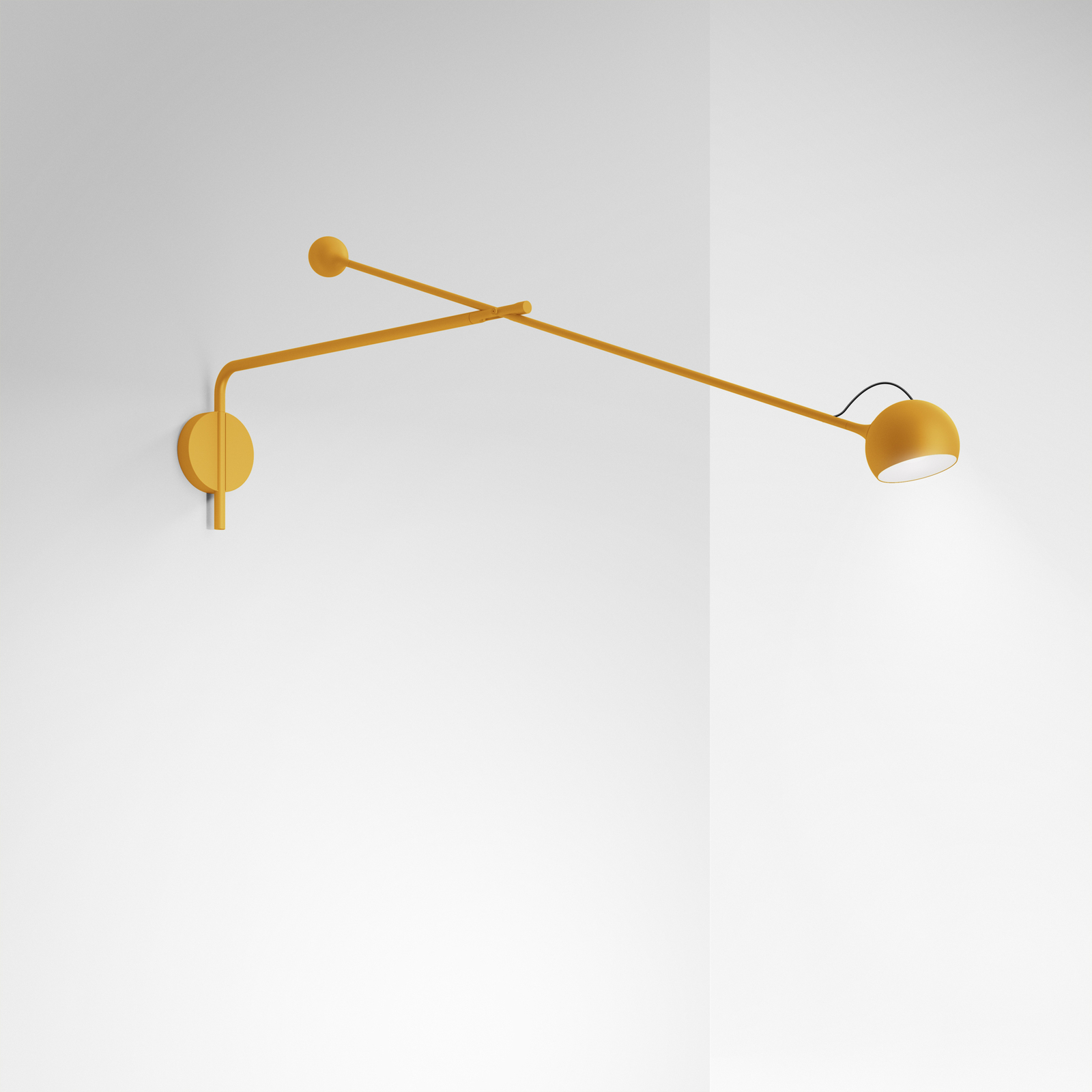 Artemide Ixa L LED sienas lampa regulējams dzeltens