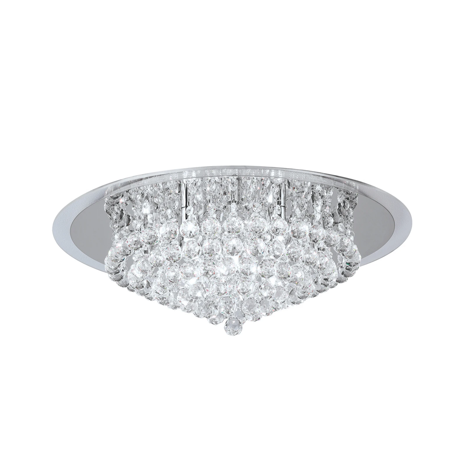 Lampa sufitowa CAROL z ozdobami, chromowy
