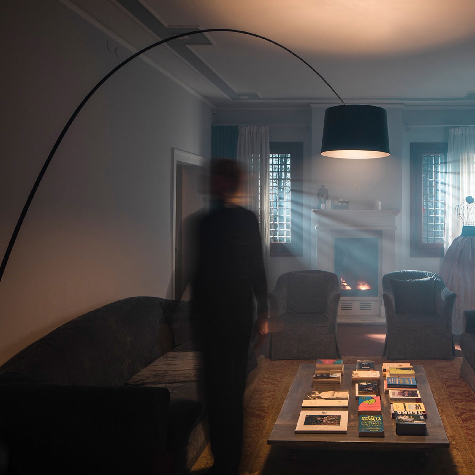 Twiggy LED-Stehleuchte schwarz - Foscarini