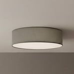 Plafonnier Marshall, gris, Ø 50 cm, métal/rotin