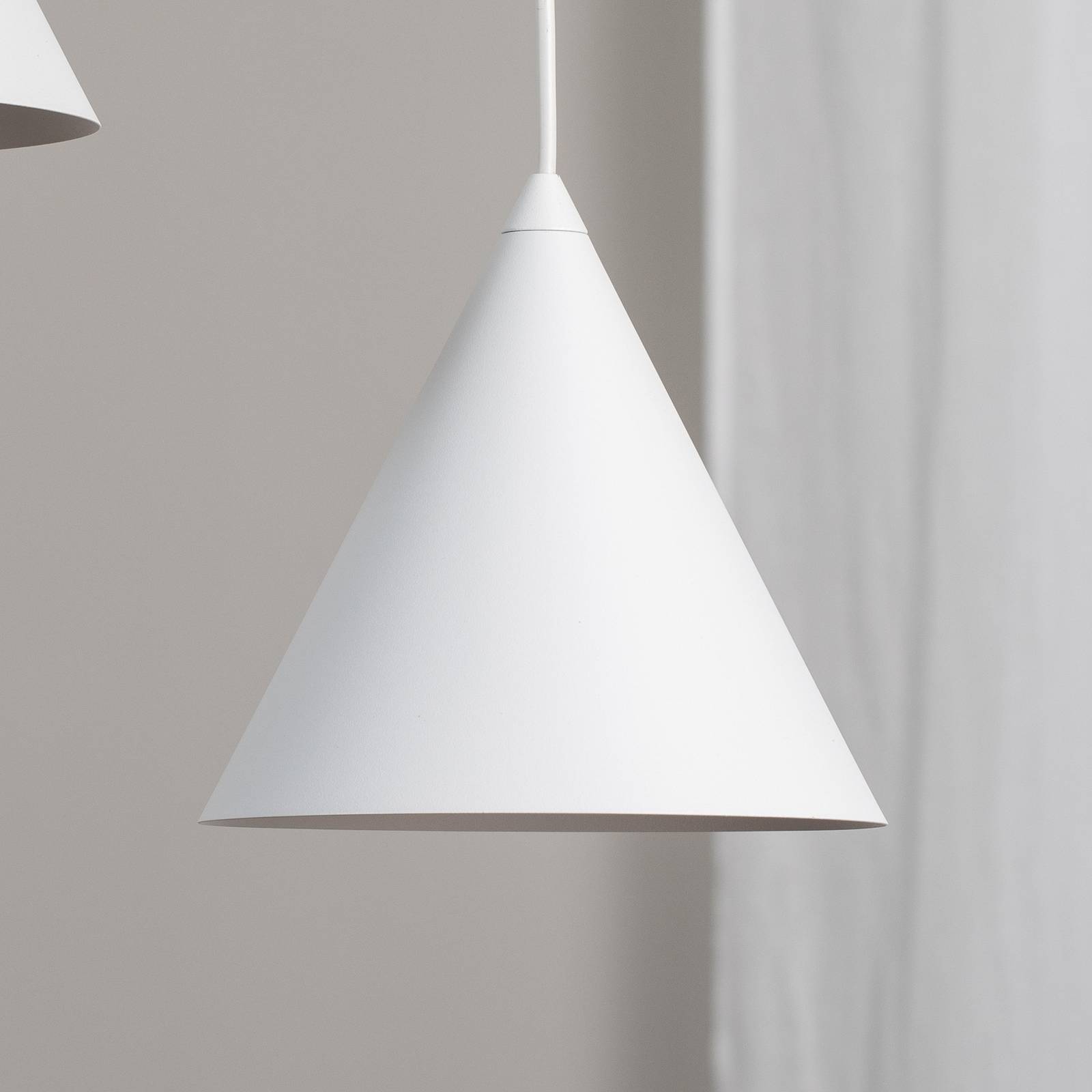 Lampa wisząca Cono, 3-punktowa, okrągła, Ø 42 cm, biała