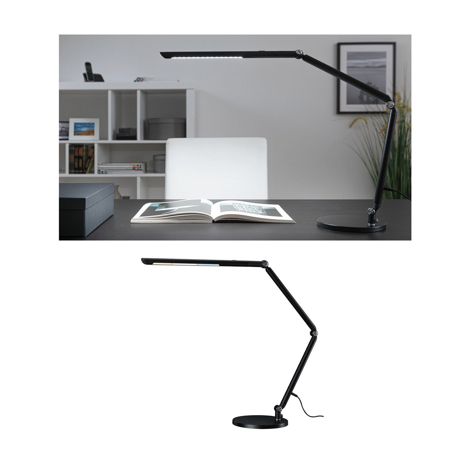 Paulmann FlexBar lampă LED de birou negru - Studiu / Birou - modern - negru mat - Metal
