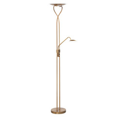 Empoli - lampa LED oświetlająca sufit w kolorze brązu z lampką do czytania