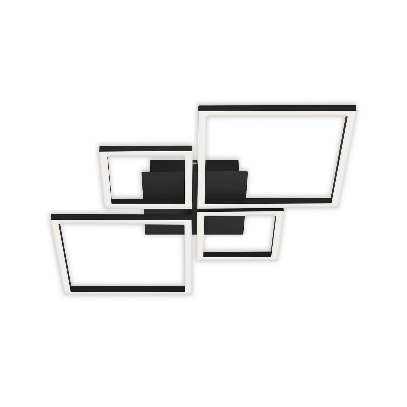 Plafón LED Frame, step dim, 4 luces negro