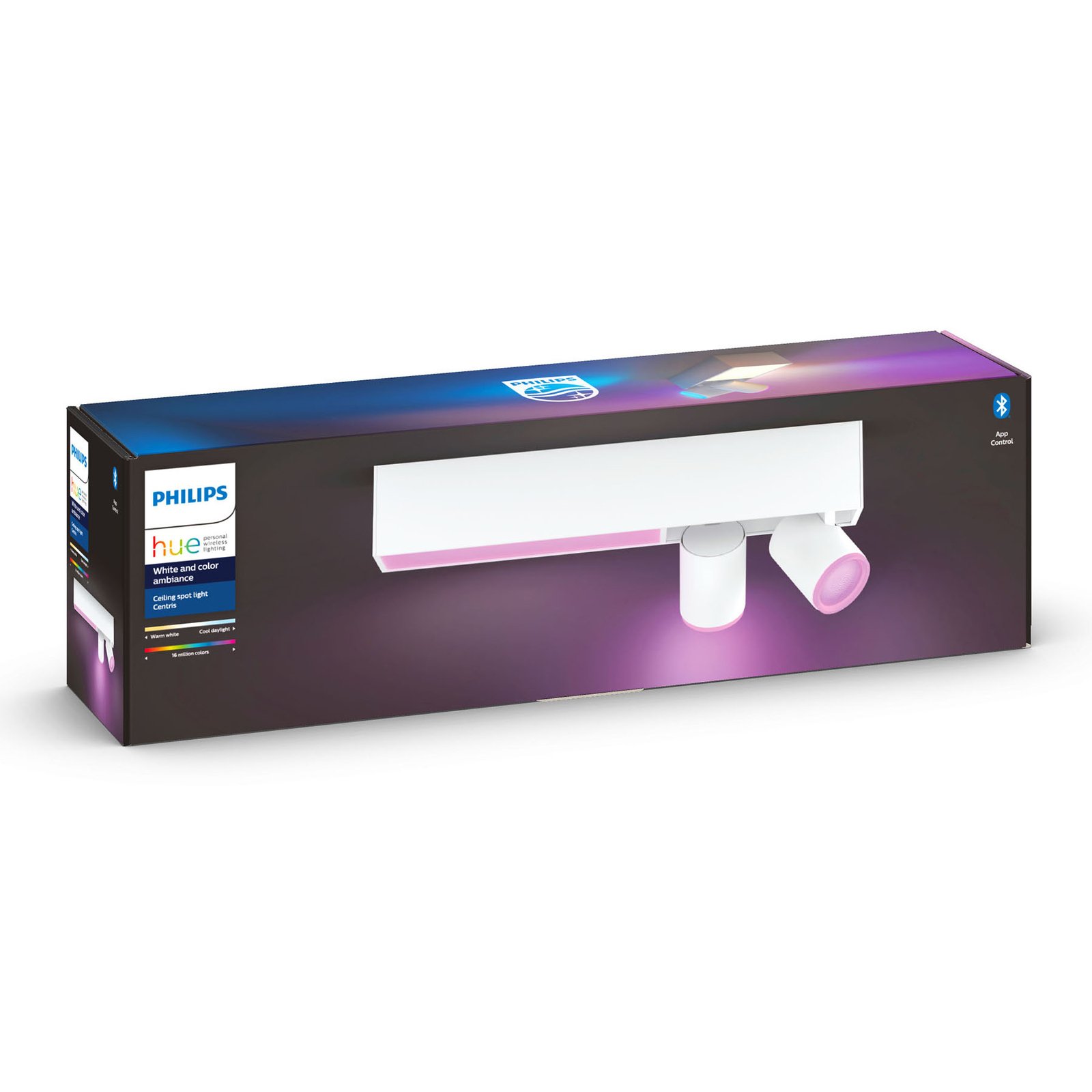 Philips Hue LED-spot 2 lyskilder, hvit