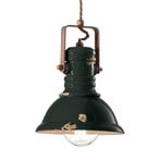 Candeeiro suspenso C1691 em design industrial preto