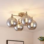 Lindby Brendan plafondlamp, nikkel, 4-lamps