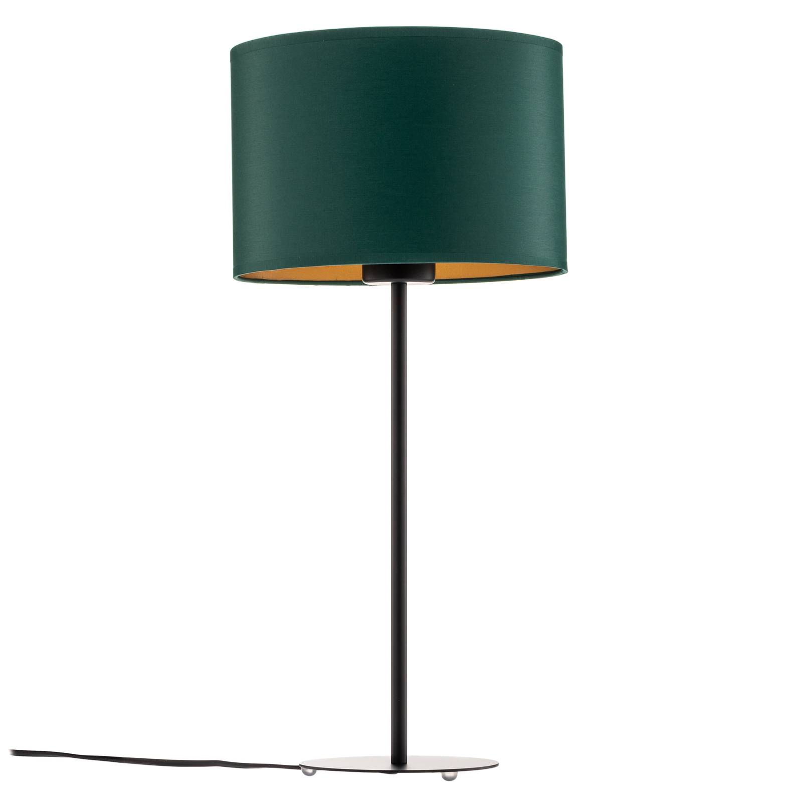 Euluna Lampe à poser Soho cylindrique H56 cm vert/doré