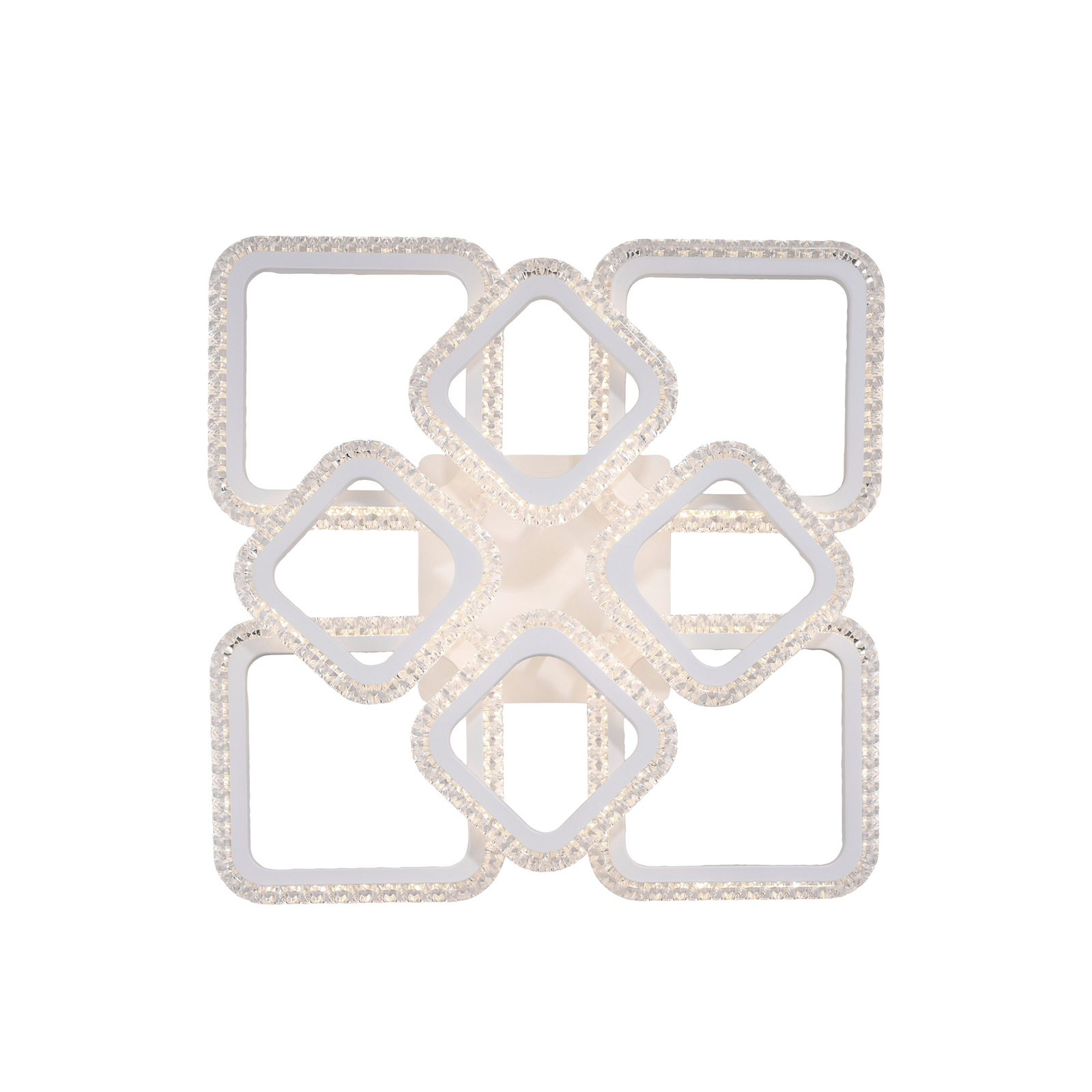 Crystallo LED ceiling light, angular, white, iron, 3,000 K Crystallo LED ceiling light, angular, white, iron, 3,000 K