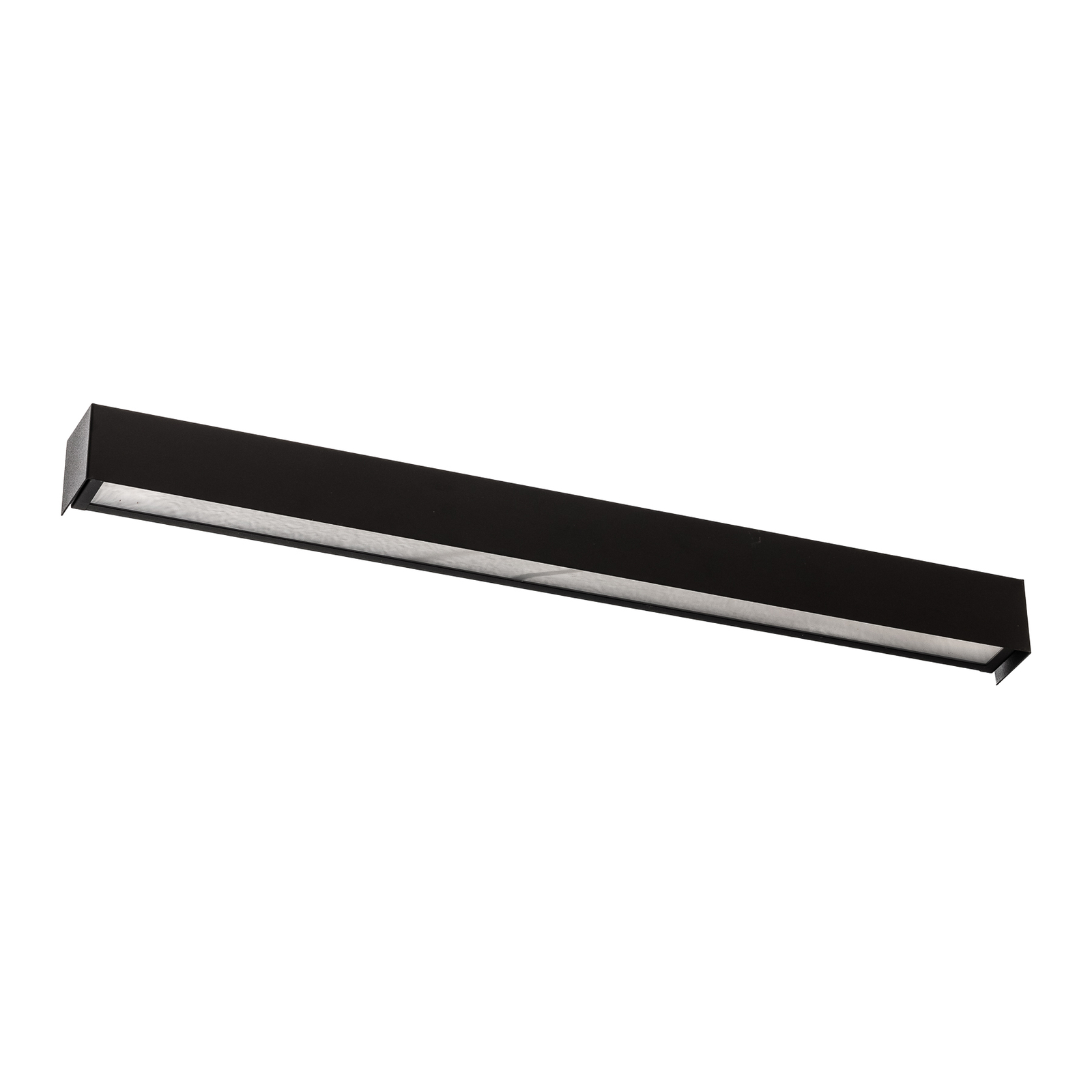 Wandlamp Straight L, 122 cm, zwart