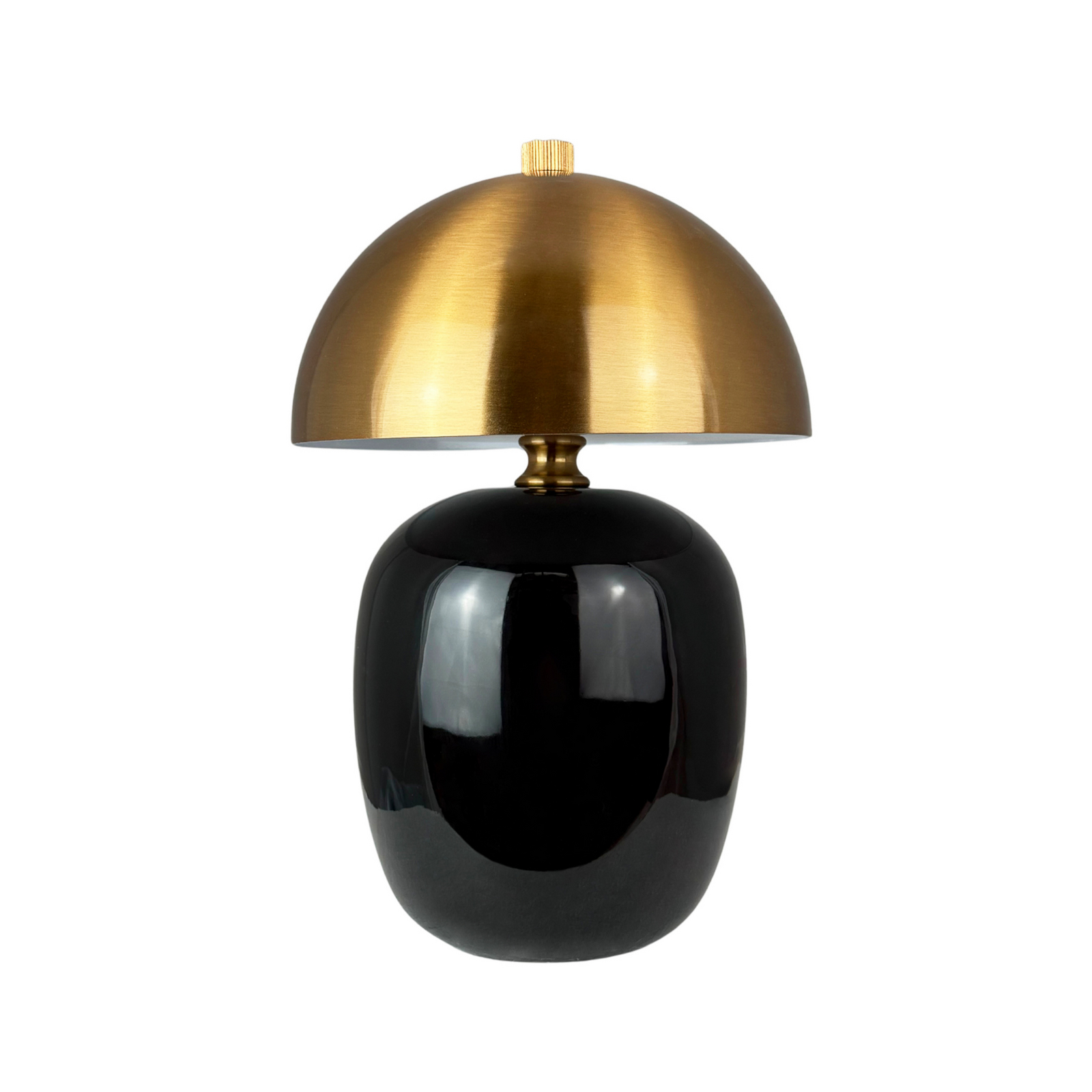 Dyberg Larsen LED-Tischleuchte Manhatten, schwarz/messing