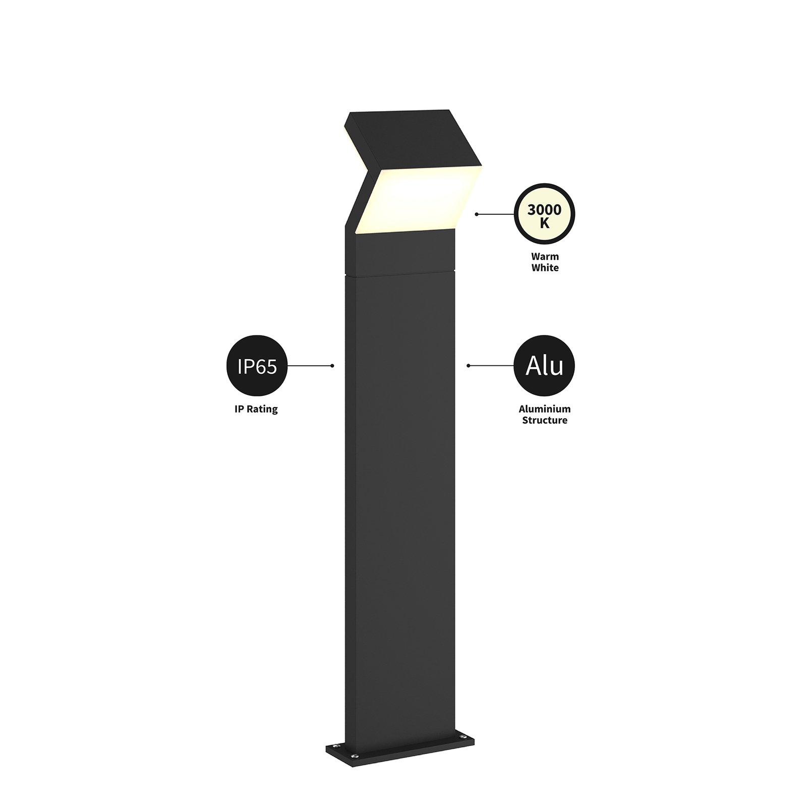 Havin Outdoor Garden Lamp H100 Dark Grey - Arcchio