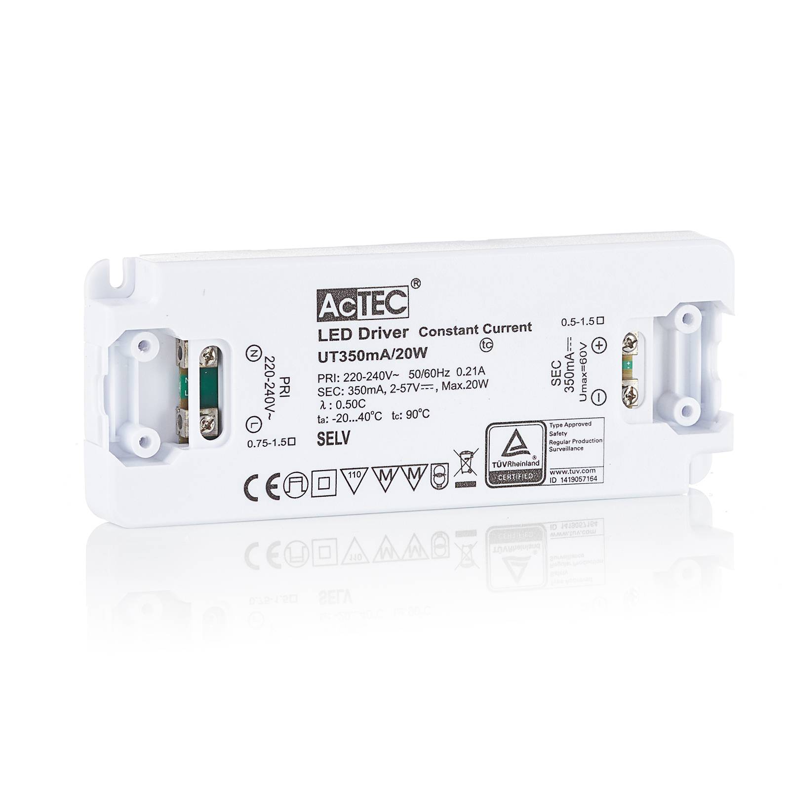 AcTEC Slim LED vezérlő CC 350mA, 20W