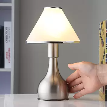 Tischlampe Notti aus Metall und Glas, grün | Tischlampen