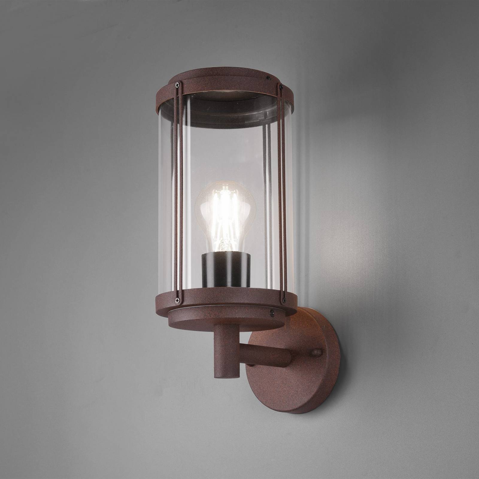Außenwandleuchte TANARO, rostfarben, Höhe 33 cm, Metall IP44 günstig online kaufen