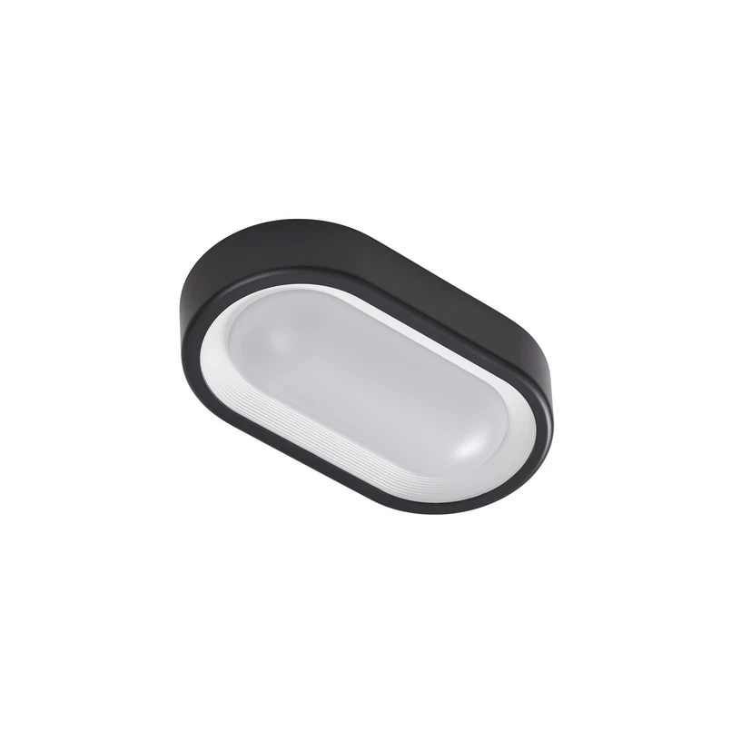 Lindby – Niniel Oval LED Außen Deckenleuchte Black/White