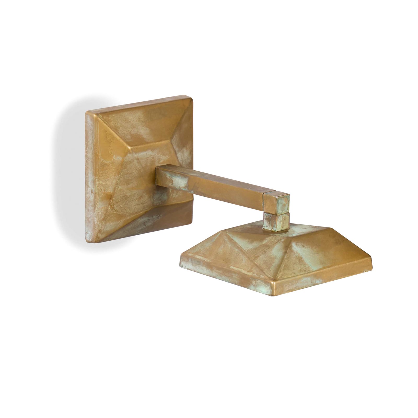 Applique a LED Aura Edge, profondità 23 cm, ottone anticato IP65