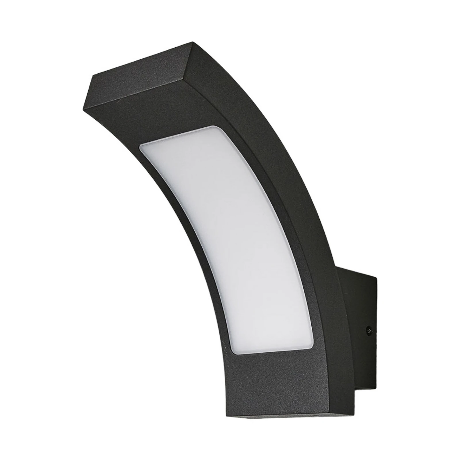 Lucande, applique d'extérieur LED Juvia, 19 cm, anthracite, IP54