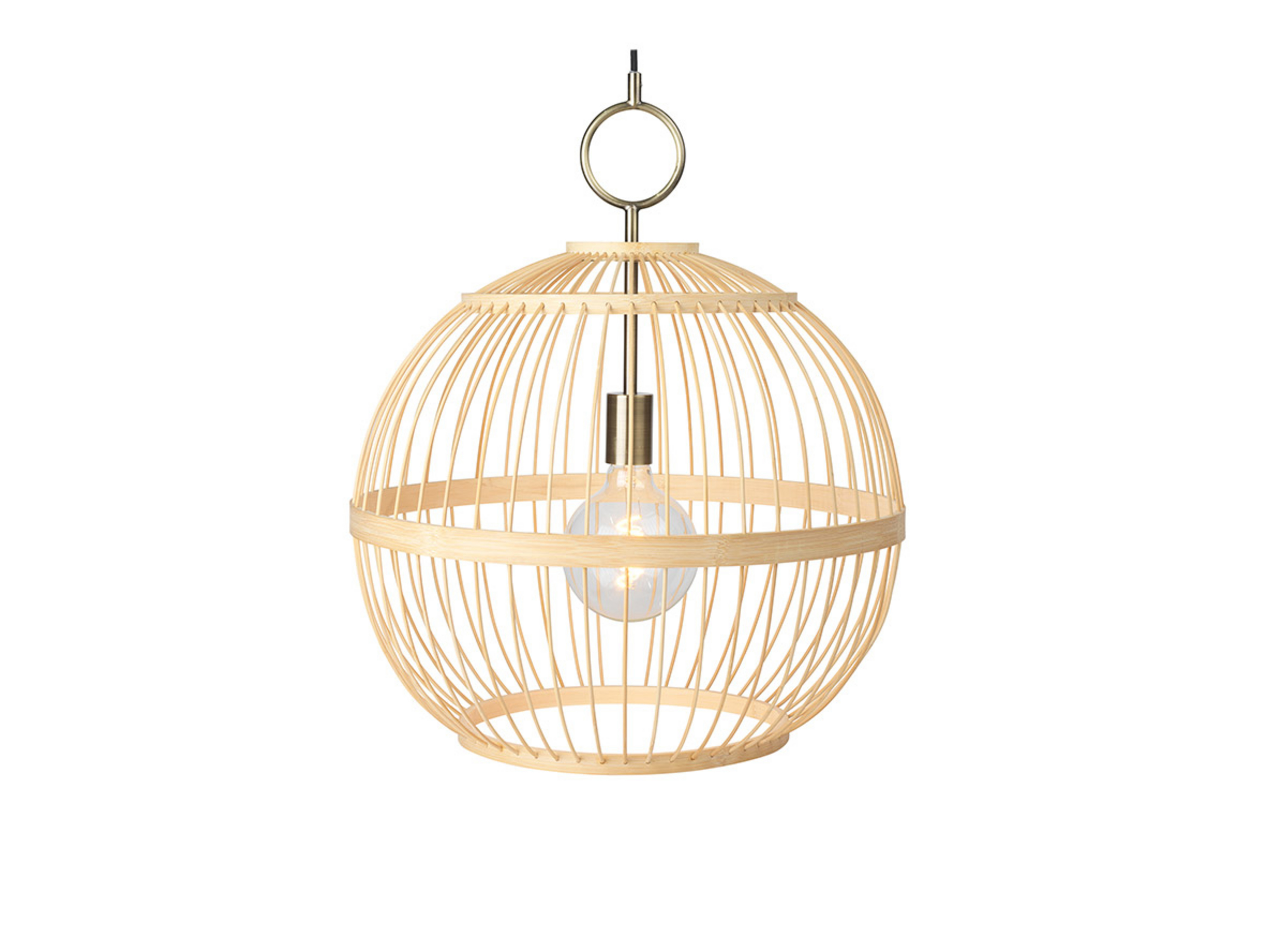 Stockholm Nordic hanging light, Ø 50 cm, wood - Halo Design