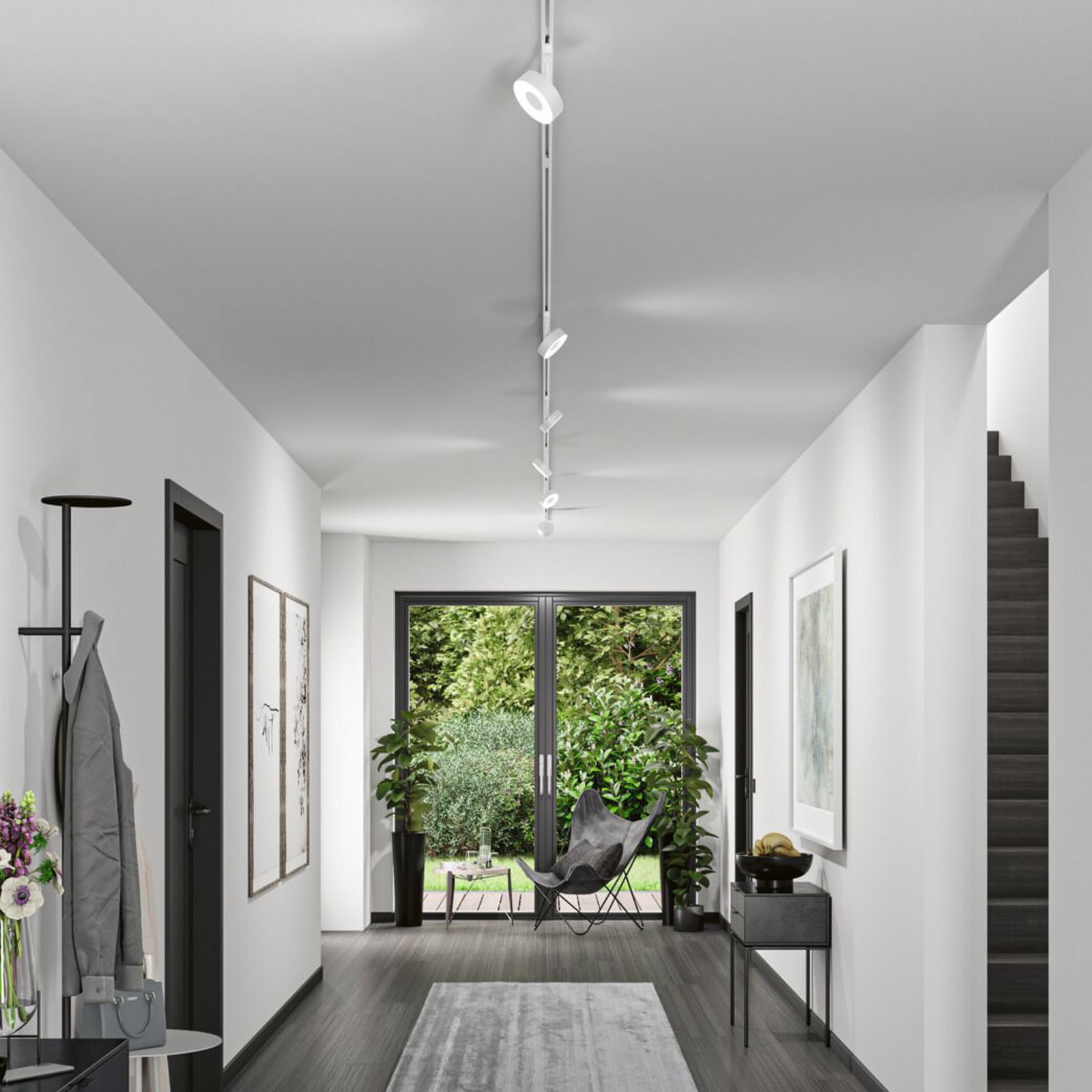 Paulmann URail Circle LED-Spot, 3 pakopų reguliavimas, 3000K, signalinė balta Paulmann URail Circle LED-Spot, 3 pakopų reguliavimas, 3000K, signalinė balta