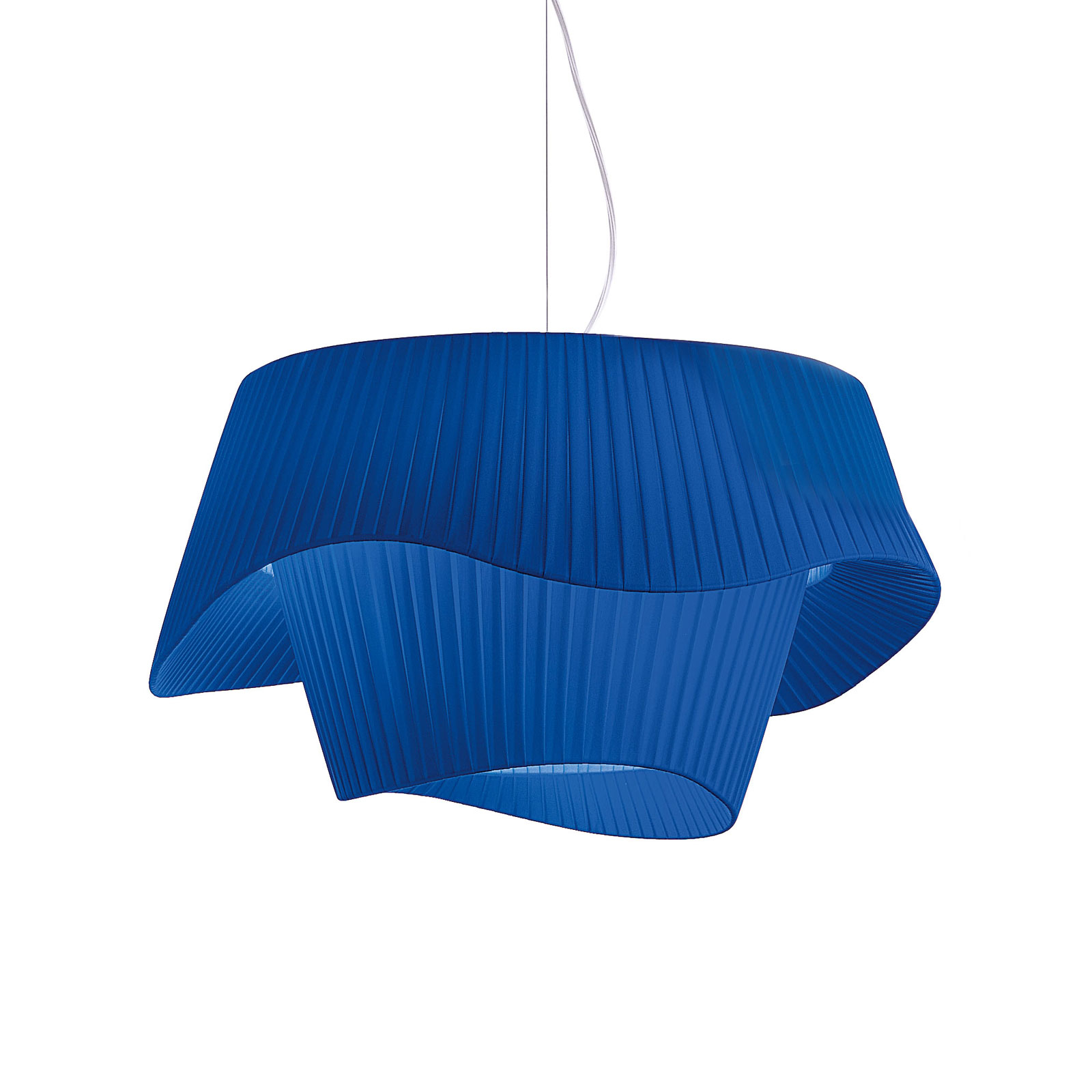Modo Luce Cocó lámpara colgante textil Ø 60cm azul