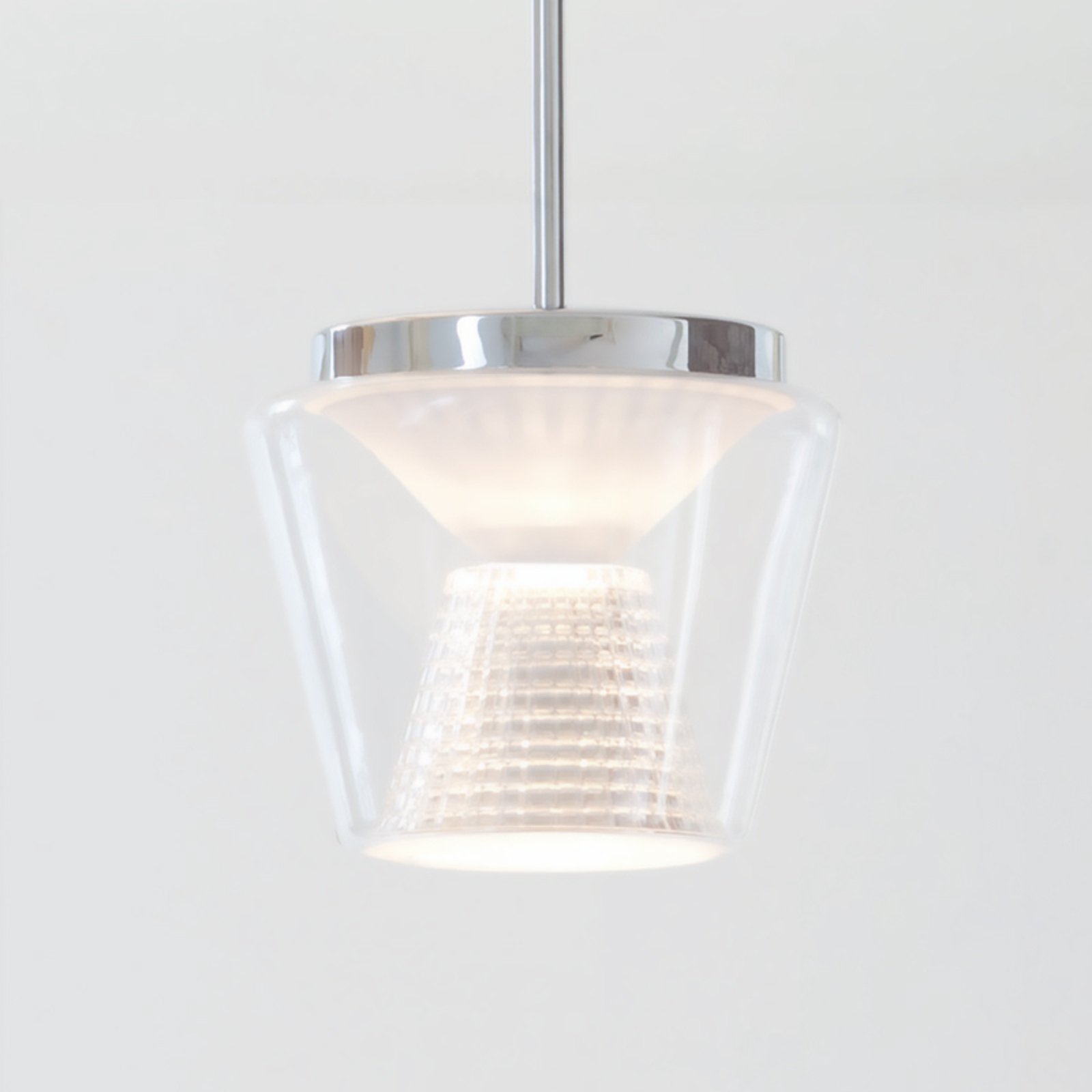 Lampada a sospensione LED Annex, vetro e cristallo