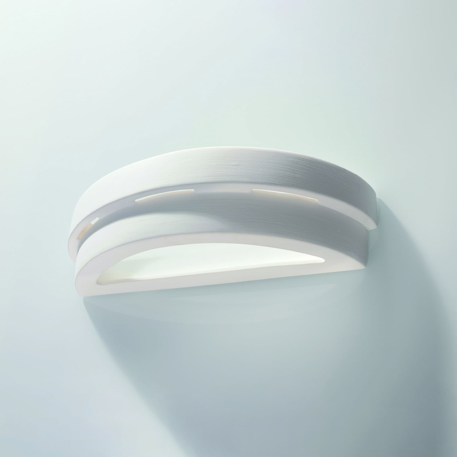 SOLLUX Tavern wall light, ceramics, up/down, white, for Living / Dining Room, ceramic, glass, E27, 60 W, energy efficiency: A++, W: 40 cm, H: 9 cm