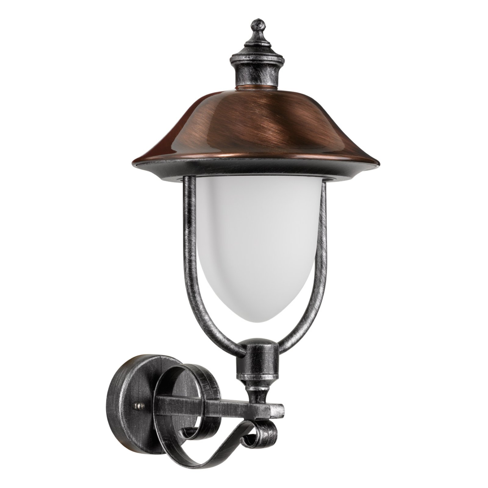 Outdoor wall light Peggy w. copper shade, upright
