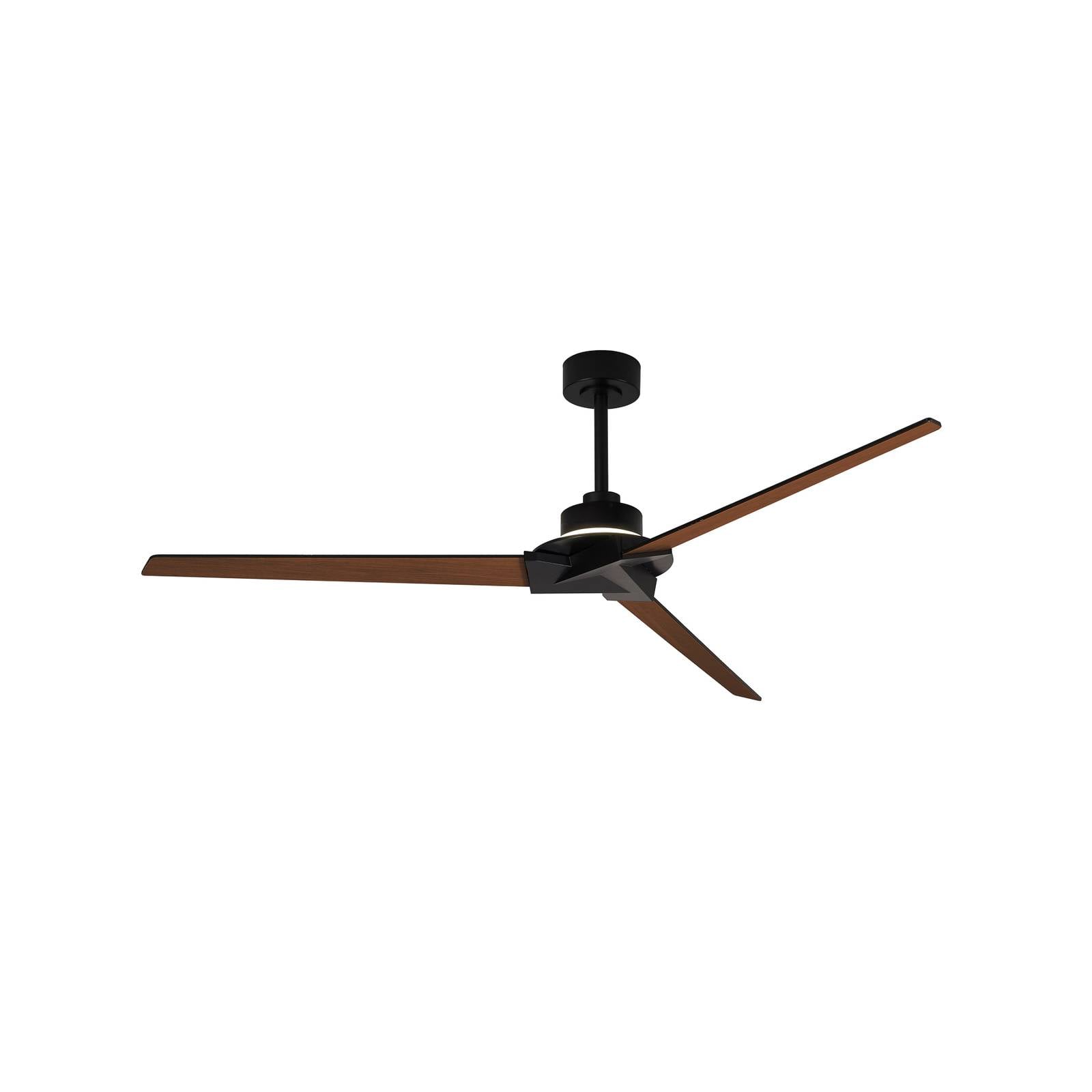LED-Deckenventilator Brisa schwarz/holz DC leise 175 cm CCT