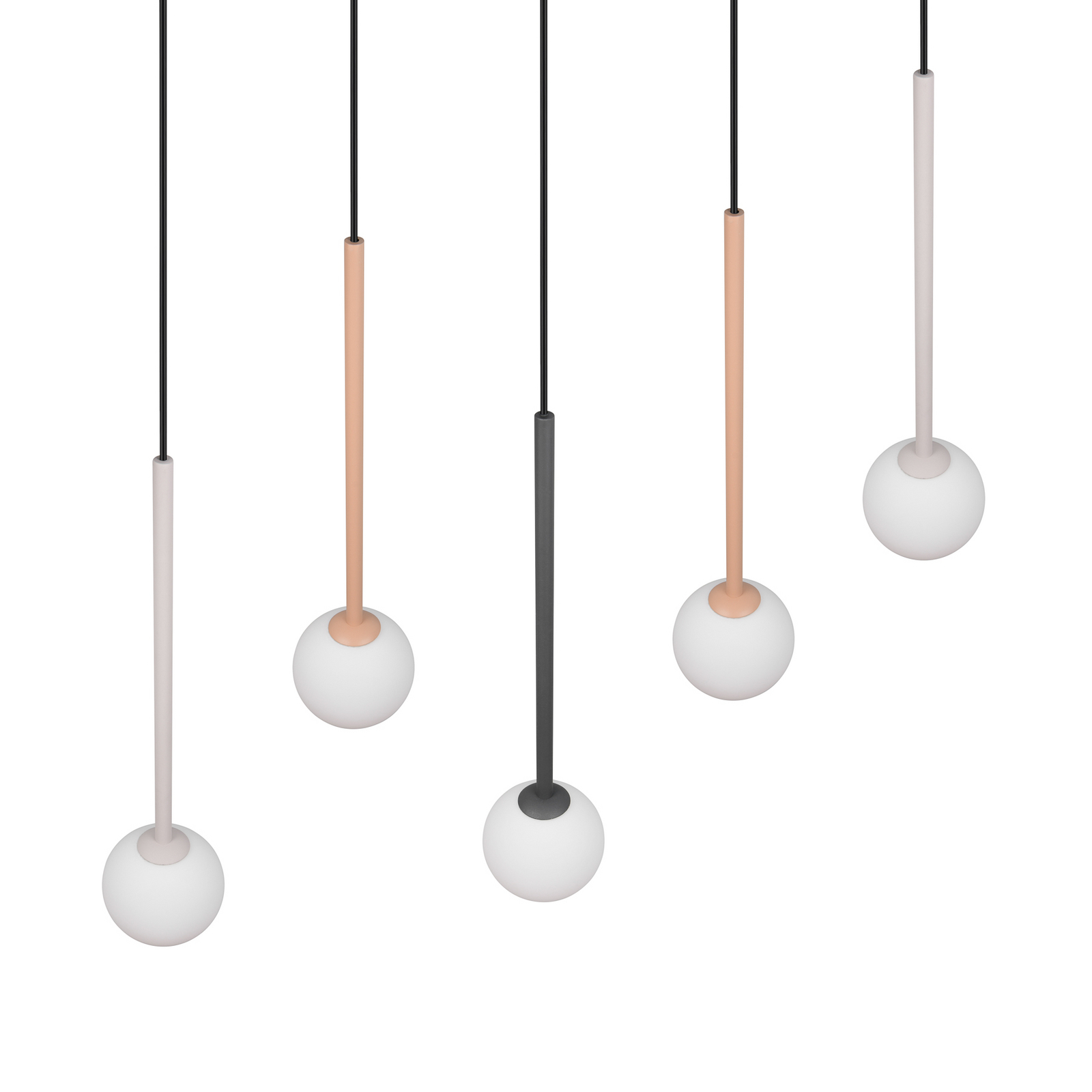 Piekaramā lampa „Firano“, krāsaina, garums 107 cm, metāla, ar 5 spuldzēm. Piekaramā lampa „Firano“, krāsaina, garums 107 cm, metāla, ar 5 spuldzēm.