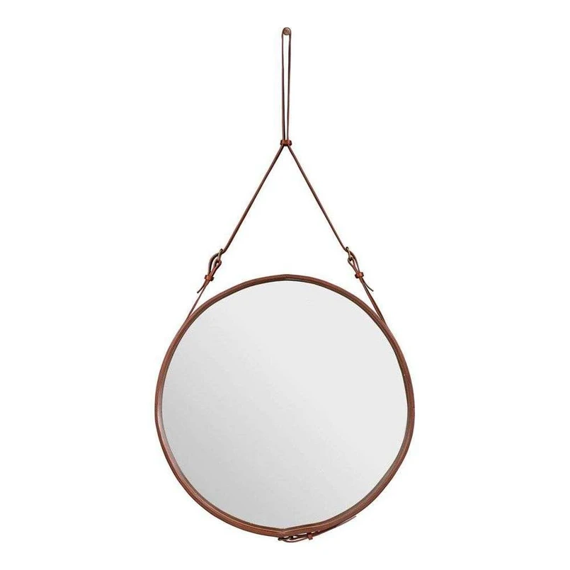 GUBI - Adnet Spiegel Circular Ø70 Tan Leather