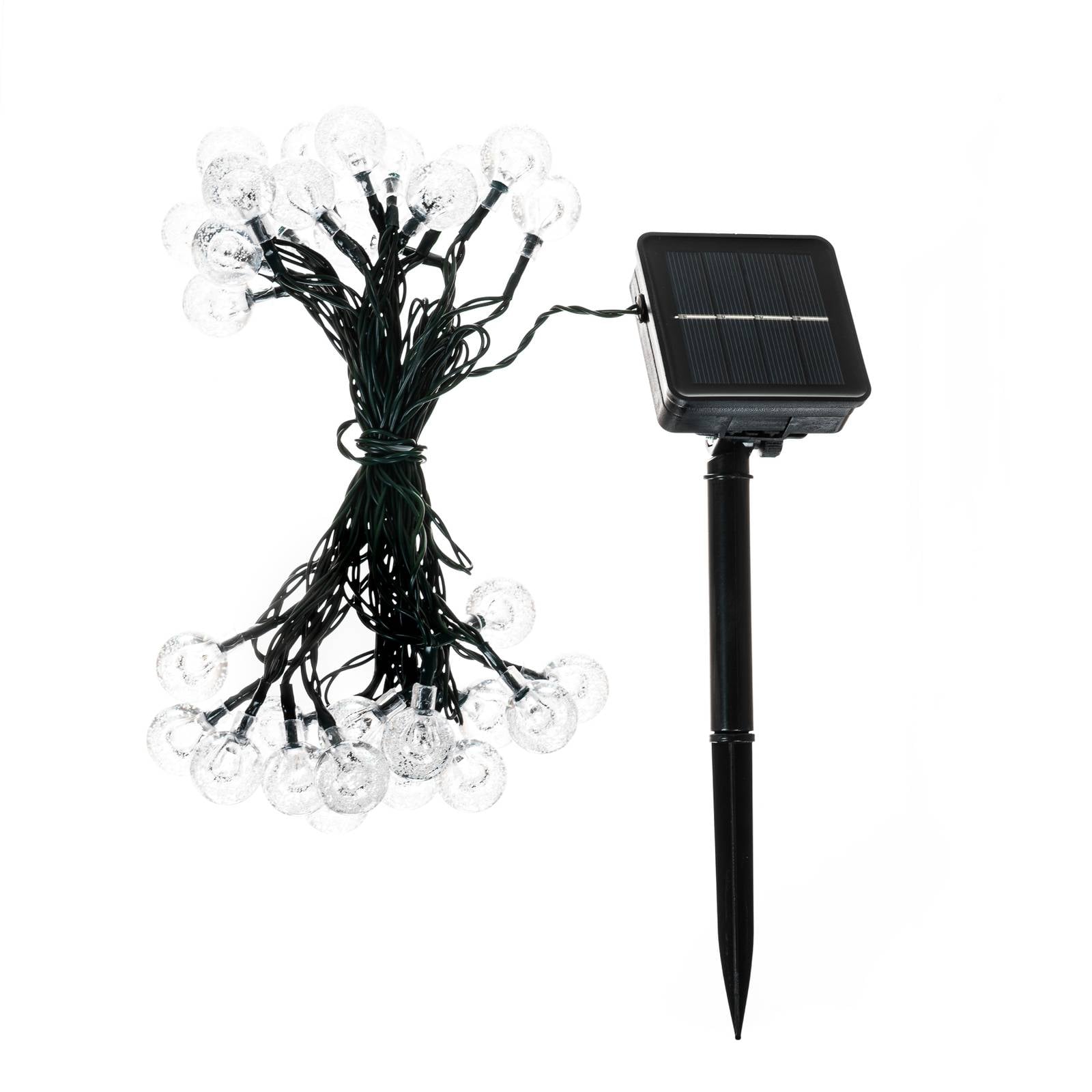 Lindby LED-Solar-Lichterkette Mionel, Kugeln, 30-flg., 635cm