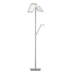 LED floor lamp Wim 2-bulb reading lamp nickel/chrome