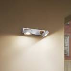 LEDVANCE Spot pour plafond LED Pluto, acier, bois, à 2 lampes, blanc