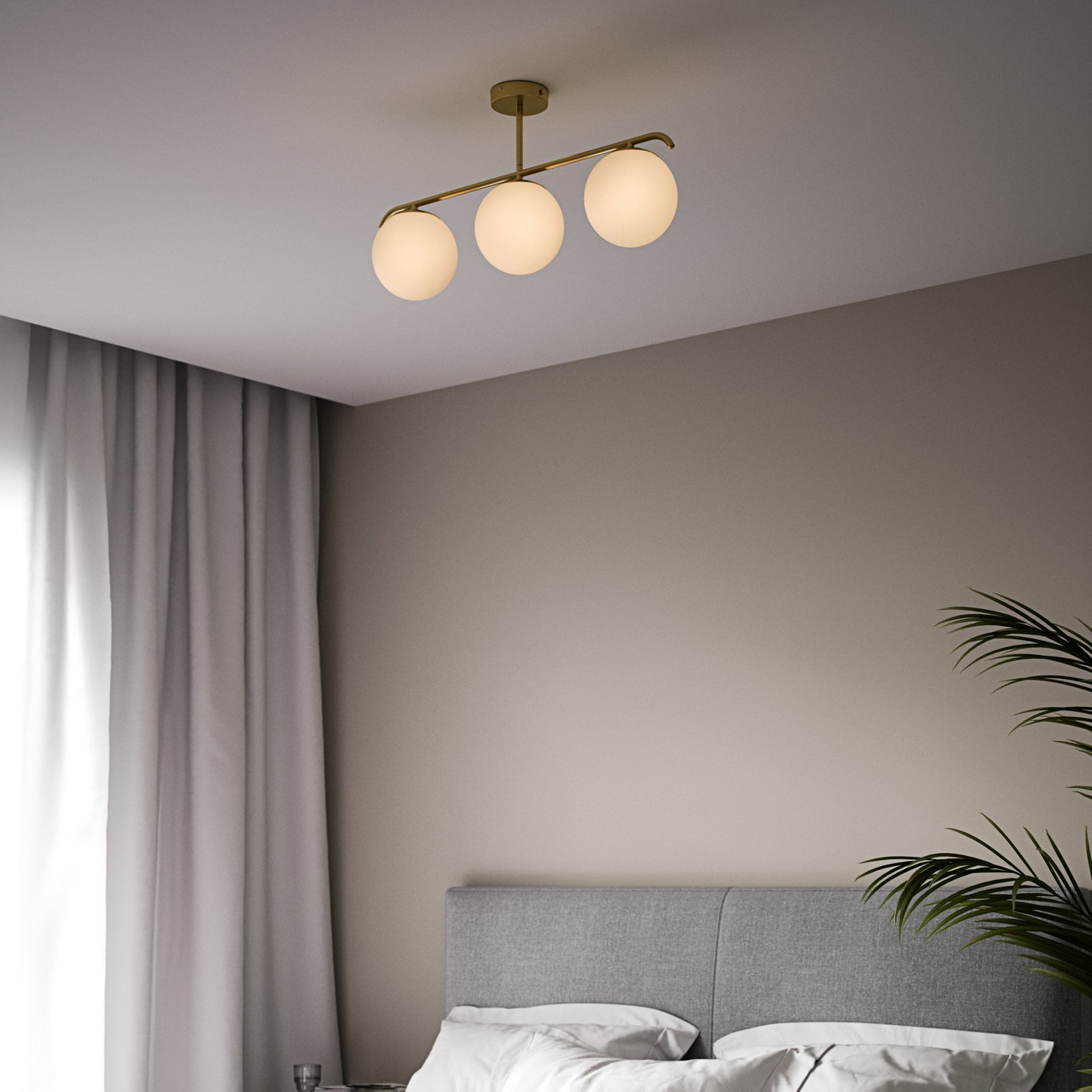 Grant 3 Plafonnier Brass - Nordlux