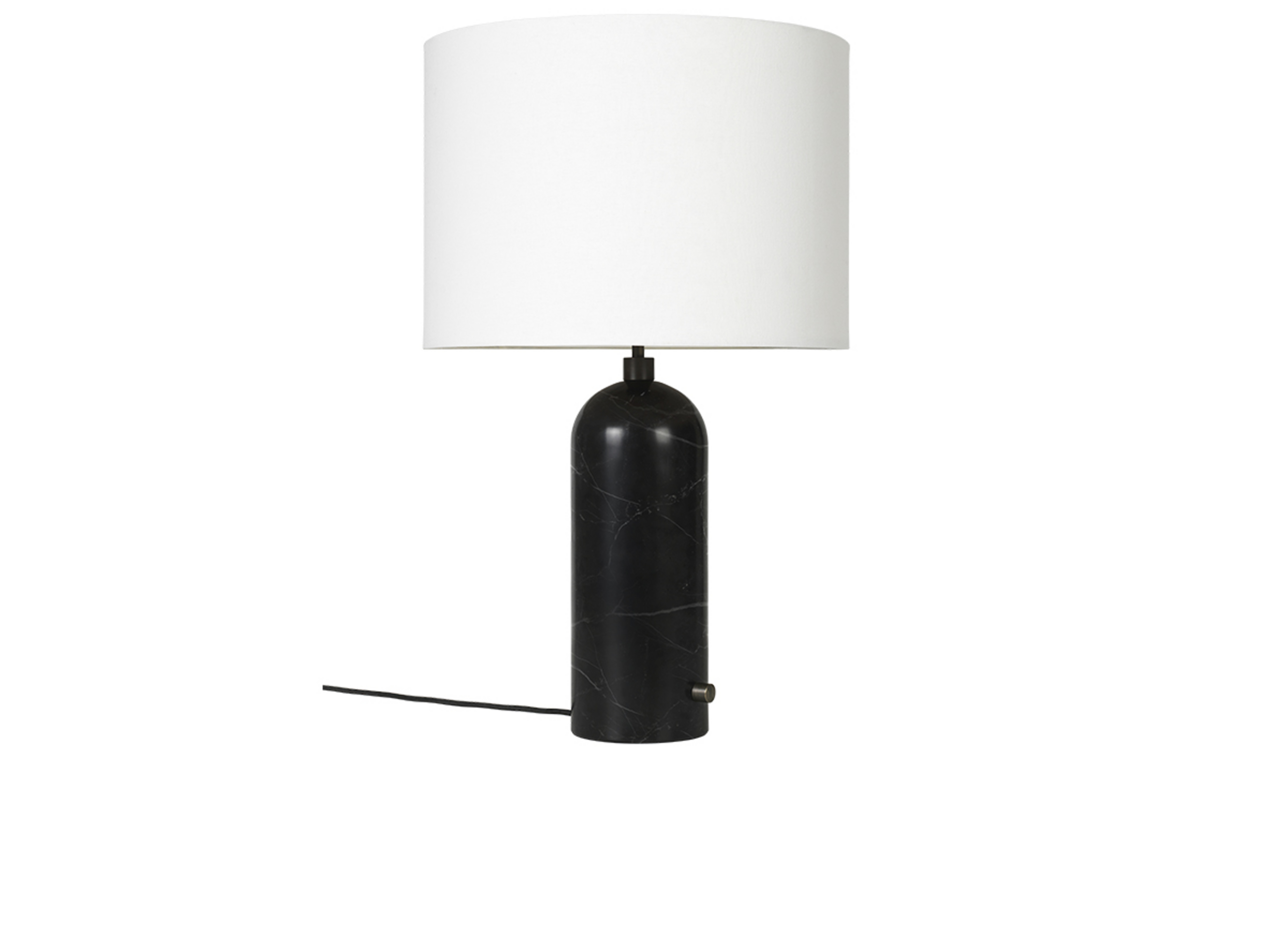 Gravity Tischleuchte Large Schwarz Marmor/Weiß - GUBI